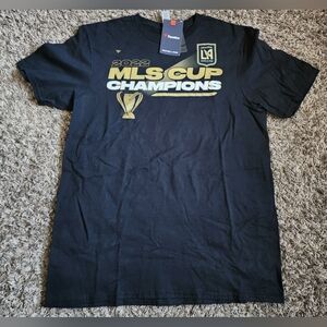 NWT Fanatics LAFC Black 2022 MLS Cup Champions Cotton Shirt Men's M